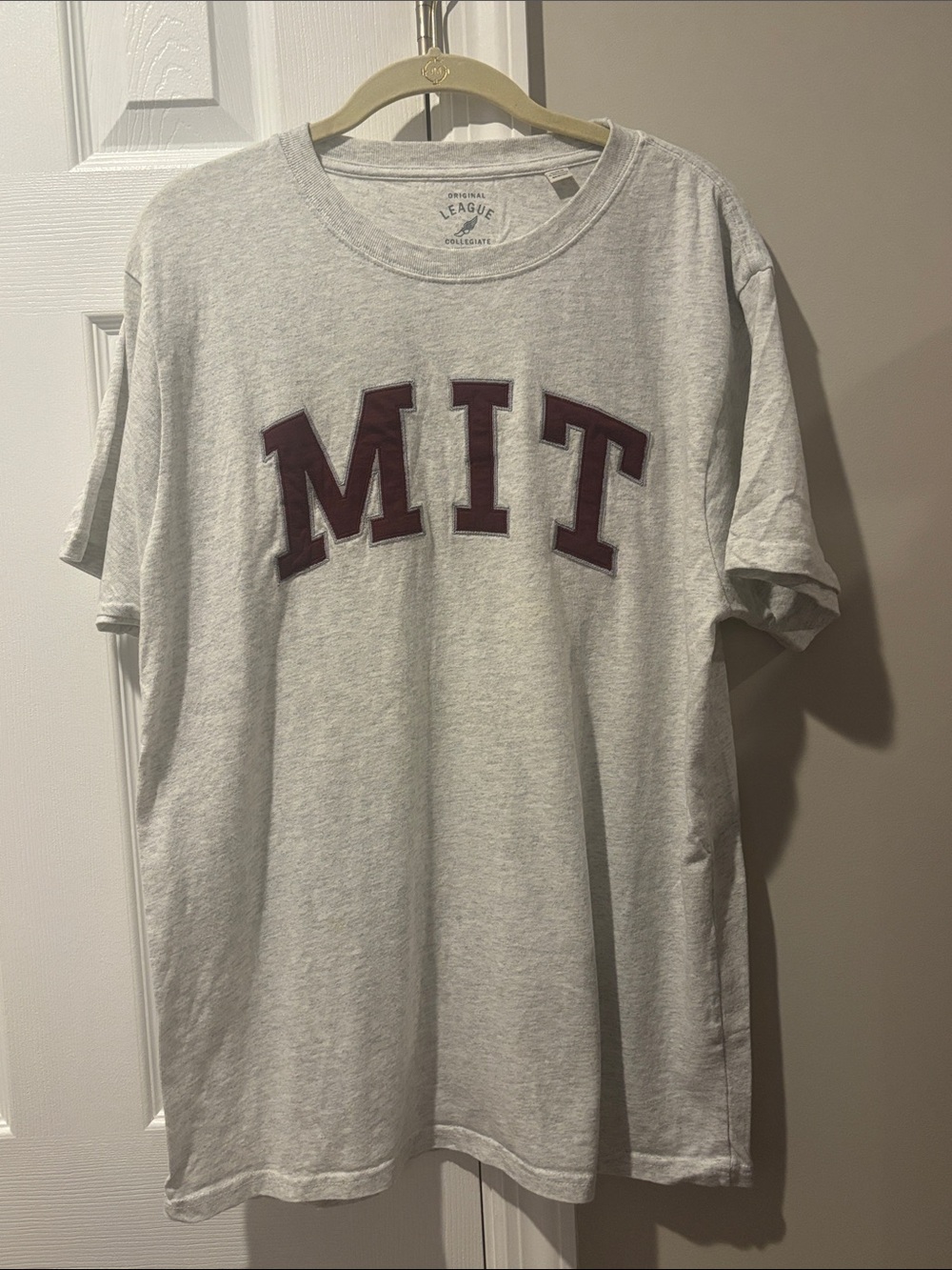 Never worn. MIT Gray Short-Sleeve Tee with Maroon MIT logo